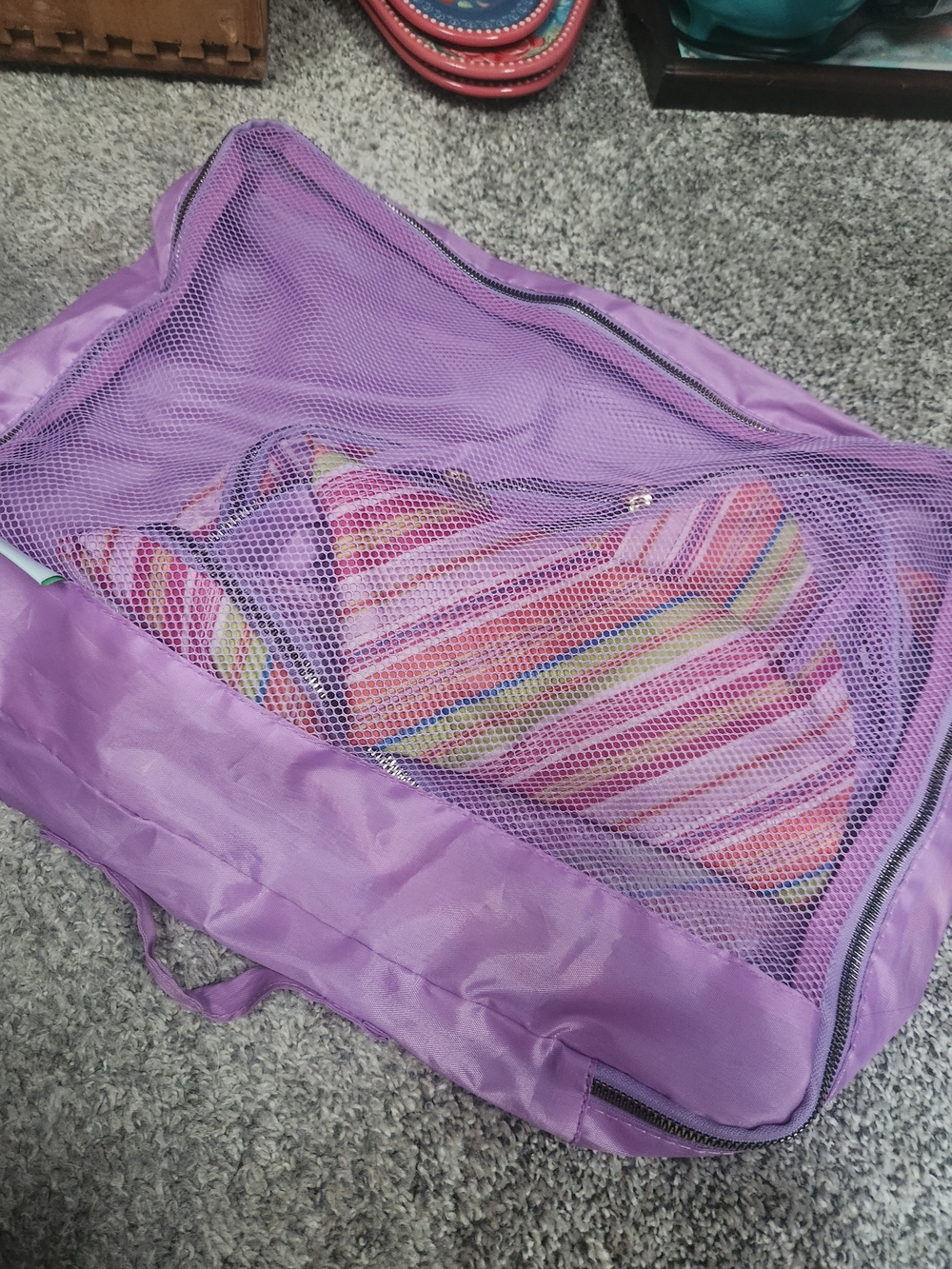 Purple Travel Packing Cube with Mesh Top - Unbranded
